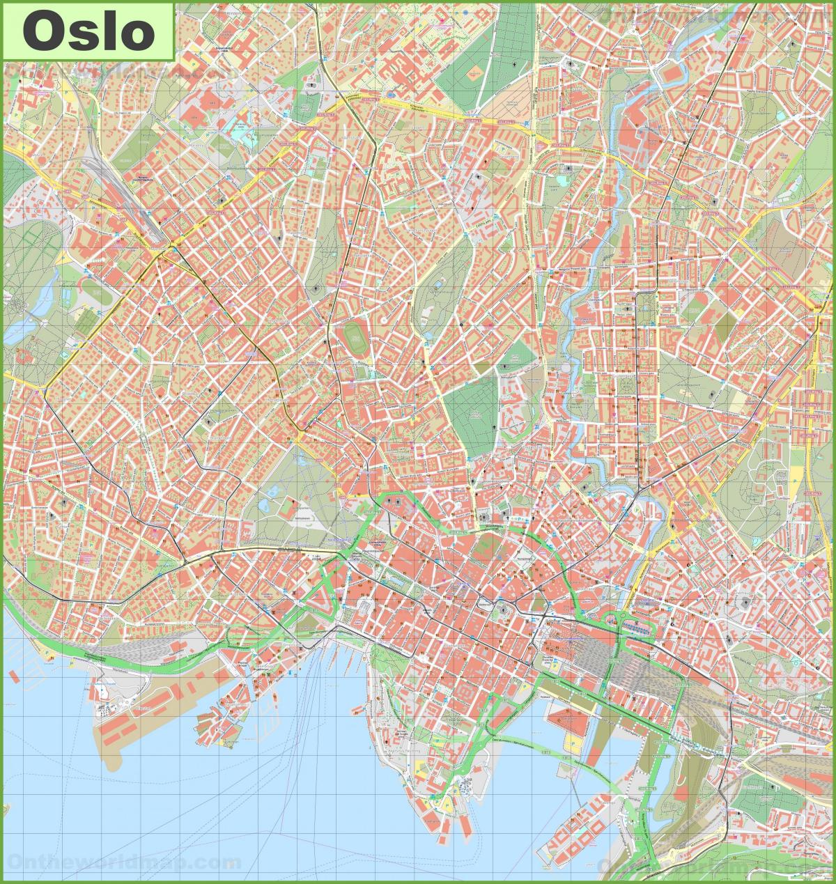 Mapa de las calles de Oslo