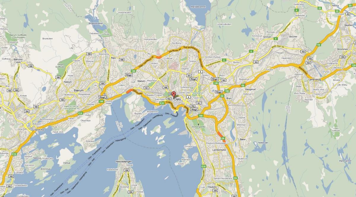 Mapa de carreteras de Oslo